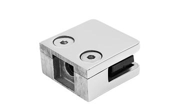 Стеклодержатель литой квадратный с вставками под стекло 8-10 мм, 4+4, на плоскость 41х22х42, полированный (AISI 304) k003-10 купить в Волгограде