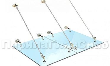 Комплект фурнитуры для козырька 1200х1800 (на вантах/тягах) k671-12-18 купить в Волгограде