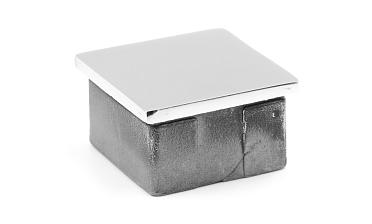 Заглушка для профильной трубы 40х40 мм, литая, полированная, хром (AISI 304) k224-3 купить в Волгограде