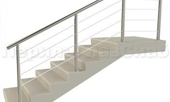 Заполнение из 4х тросиков (тросик в оболочке) для крыльца в Волгограде. Готовые проекты ПерилаГлавСнаб