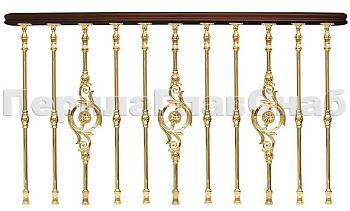 Латунные перила для лестниц серии – Деметра L05 в Волгограде. Готовые проекты ПерилаГлавСнаб