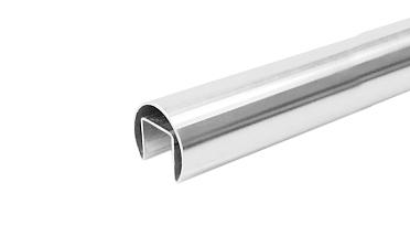 Труба Ø48.3 мм, с пазом 27х30 мм, шлифованная (AISI 201) k822-2 купить в Волгограде