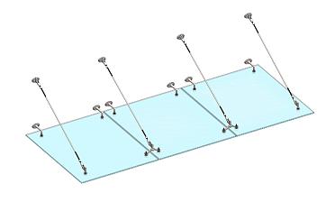 Комплект фурнитуры для козырька 1500х3700 (на вантах/тягах) k671-15-37 купить в Волгограде