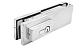 Замок для стеклянной двери центральный с прямоугольным ригелем, шлифованный, вырез 13 t152 SSS