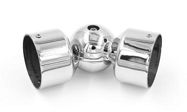 Поворот литой, внешний, регулируемый, "шар", под Ø50.8 мм, полированный AISI 304 k262 купить в Волгограде