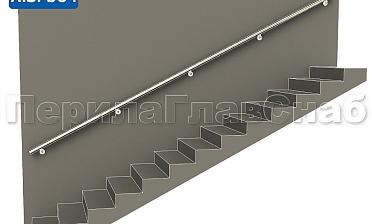 Готовый пристенный поручень с 5 держателями, длина 4300 мм (AISI 304) k730-43 купить в Волгограде