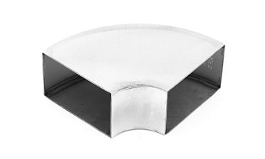 Отвод поручня под сварку 60х40х130x1.5  90°, полированный 600 Grit (AISI 304) k675 купить в Волгограде