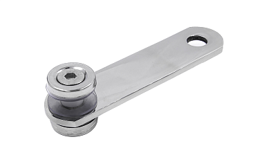 Стеклодержатель пластинчатый 2хМ8 (половинка), по центрам 85х5 мм, полированный, шайбы 5 мм штамп., под стекло 6-12 мм, (AISI 304) k023-1/2 купить в Волгограде