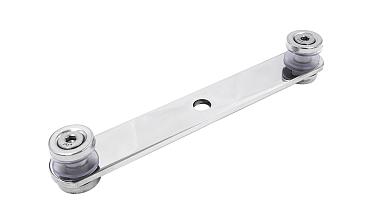 Стеклодержатель пластинчатый 3хМ8, по центрам 170х5 мм, полированный, шайбы 5 мм штамп., под стекло 6-12 мм, AISI 316 k023-8 купить в Волгограде