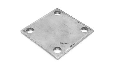 Фланец стойки 75х75х5 (4.3), AISI 304 #200, 4 отв. М10 (аналог Ф-0115) k115-5 купить в Волгограде