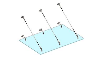 Комплект фурнитуры для козырька 1200х1800 (на вантах/тягах) k671-12-18м купить в Волгограде