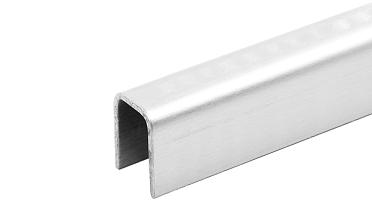 Профиль П-образный, L=2500 мм, t=1 мм, для стекла 8 мм, шлиф. (AISI 304)  t115 SSS купить в Волгограде