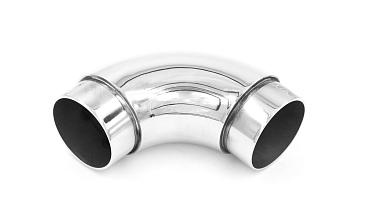 Отвод поручня под Ø42.4х1.5 мм, 90°, литой, полированный, с вставками (AISI 304) k383 купить в Волгограде