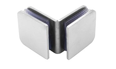 Коннектор для душевой кабины стекло-стекло 90° 45х45 мм шлифованный t725-2 SSS  купить в Волгограде