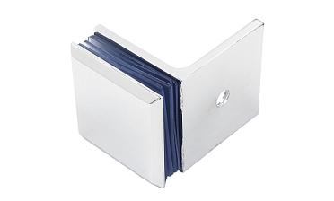 Коннектор для душевой кабины стена-стекло 90° 45х45 мм латунь-хром, полированный t732 PC купить в Волгограде