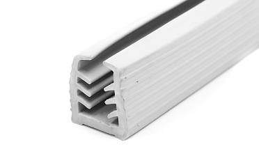 Уплотнитель в поручень с пазом 27х30 для стекла 10 мм, EPDM (палки 3 м) СЕРЫЙ Фk305-G купить в Волгограде