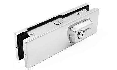 Замок для стеклянной двери угловой с круглым ригелем комплект, полированный t150 PSS купить в Волгограде