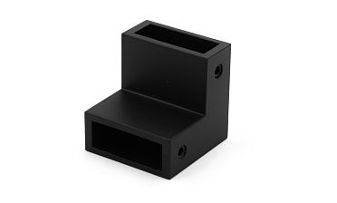 Соединитель труба-труба для трека 30х10 мм, 90°, нержавеющая сталь AISI 304, черная t460 BL купить в Волгограде