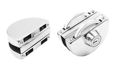 Замок для стеклянной двери с ответной частью на стекло, без вырезов в стекле полированный t109 PSS купить в Волгограде