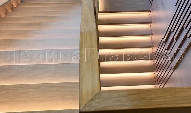 Перила с деревянными поручнями в Волгограде. Готовые проекты ПерилаГлавСнаб