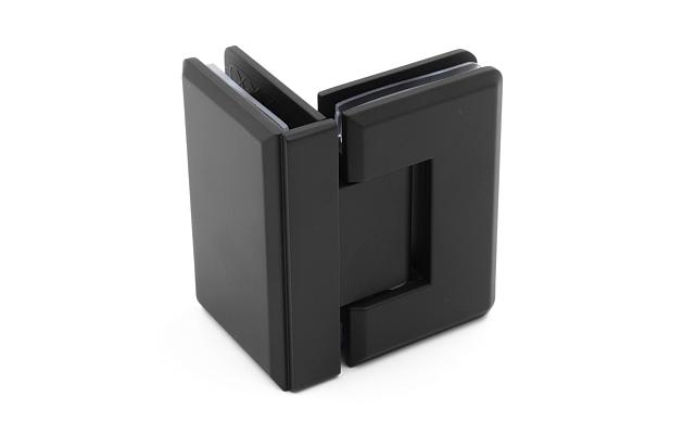 Петля для душевой стекло-стекло 90х55 мм, 90°, цинк, черный t304 BZn