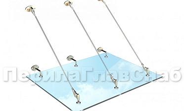 Комплект фурнитуры для козырька 1500х1500 (на вантах/тягах) k671-15-15 купить в Волгограде