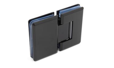 Петля для душевой кабины стекло-стекло 180°, 90*55, цинк, черн. t303 BZn купить в Волгограде