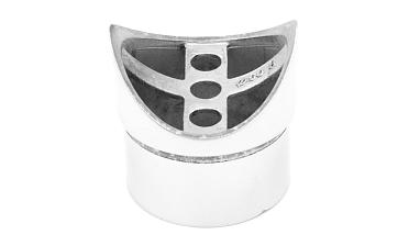 Наконечник седловина прямая 90° на стойку Ø50.8 мм, под поручень Ø50.8 мм, литая, полированная, AISI 304, k559 купить в Волгограде