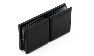 Коннектор для душевой кабины стекло-стекло 180°, 45х45, черный, вырез 71 t734 BZn купить в Волгограде