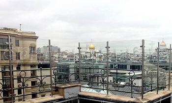 Ветрозащитное ограждение на стойках из нержавейки в Волгограде. Готовые проекты ПерилаГлавСнаб