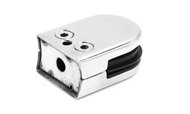 Стеклодержатель штампованный под стекло 8 мм (4+4 мм), под стойку Ø38.1 мм 40х24х54, шлифованный (AISI 304) Фk038-2 купить в Волгограде