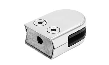 Стеклодержатель штампованный под стекло 8 мм (4+4 мм), под стойку Ø38.1 мм 40х24х55, полированный (AISI 304) k038 купить в Волгограде