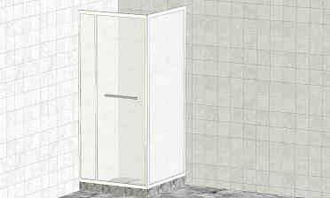 Комплект душевой с внутренней подвижной дверью, толщина стекла 8мм, 900х900х2000, aisi 304, полированная t470 PSS купить в Волгограде