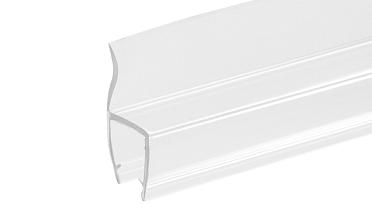 Уплотнитель для стекла в душевую кабину 8 мм, стекло-стекло 2200 мм жесткий ус t201 купить в Волгограде