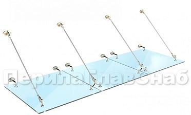 Комплект фурнитуры для козырька 1500х2800 (на вантах/тягах) k671-15-28 купить в Волгограде