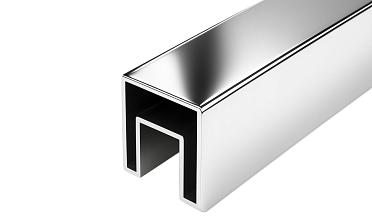 Труба 40х40 мм с пазом 24 х 24 под стекло, AISI201 #600 k856-3 купить в Волгограде