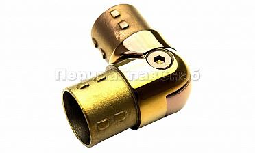 Поворот литой, внутренний, шарнирный, под Ø38.1 мм, под золото (AISI 304) Фk250-88 купить в Волгограде