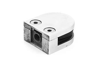 Стеклодержатель литой, под стекло 8 мм. 4+4 мм. на плоскость 40х22х48 полированный (AISI 304) k002-2 купить в Волгограде