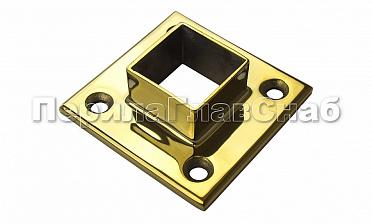 Фланец для трубы 40х40 мм, полированный, под золото (AISI 304) Фk223-88 купить в Волгограде