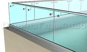 Ограждение кровли на несущем стекле и алюминиевом профиле в Волгограде. Готовые проекты ПерилаГлавСнаб