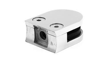 Стеклодержатель литой с вставками под стекло 8-10 мм, закругленный под Ø50.8 мм, 40х22х50, полированный, (AISI 304) k001-8 купить в Волгограде