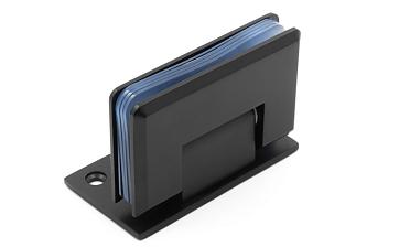 Петля для душевой стена-стекло 90х55 мм, 90°, односторонняя, цинк, черный t305 BZn купить в Волгограде