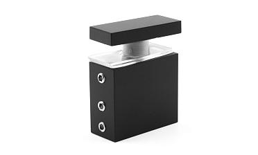 Соединитель труба-стекло для прямоугольного трека, нержавеющая сталь AISI 304, черная t462 BL купить в Волгограде