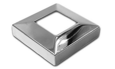 Низ стойки под трубу 40х40 мм, 82х82х0.8, высота 22 мм, полированный (AISI 304) k076 купить в Волгограде