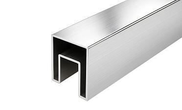 Труба 40х40 мм с пазом 24 х 24 под стекло, AISI 304 шлифованная k856-2 купить в Волгограде