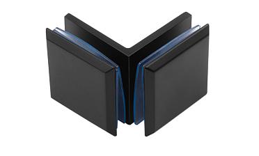 Коннектор для душевой кабины стекло-стекло 90°, 45х45, черный, t735 BZn купить в Волгограде