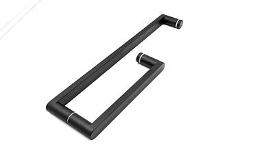 Ручка 225х425 круглая+квадратная труба AISI 304 черная t628 BL купить в Волгограде