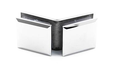 Коннектор для душевой стекло-стекло 135°, нержавеющая сталь AISI 304, полированная t736 PSS купить в Волгограде