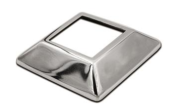 Низ стойки под трубу 40х40 мм, 80х80х1, высота 20 мм, полированный (AISI 304) k064-3 купить в Волгограде