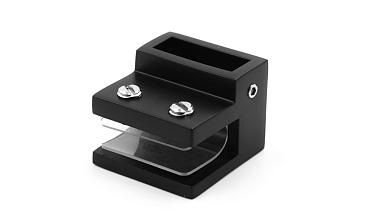 Коннектор торцевой труба-стекло 30х10 мм, нержавеющая сталь AISI 304, черная t467 BL купить в Волгограде